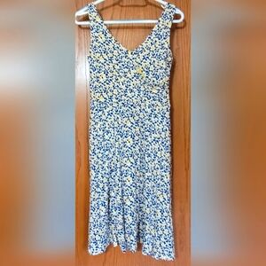 Boden knit wrap bust, full skirt, midi length dress